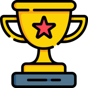 celebrate victory trophy