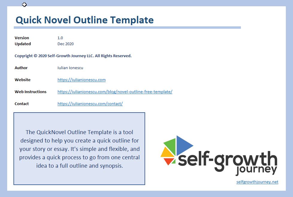 novel outlining tool