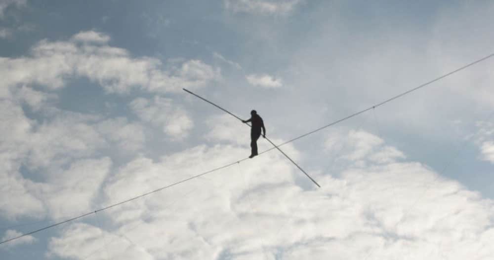 tight rope danger