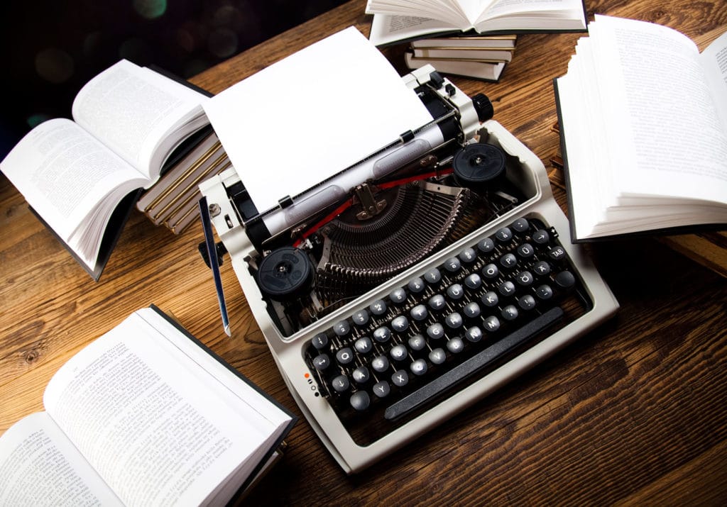 typewriter writing short stories