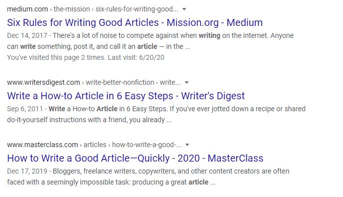 write an article titles headlines
